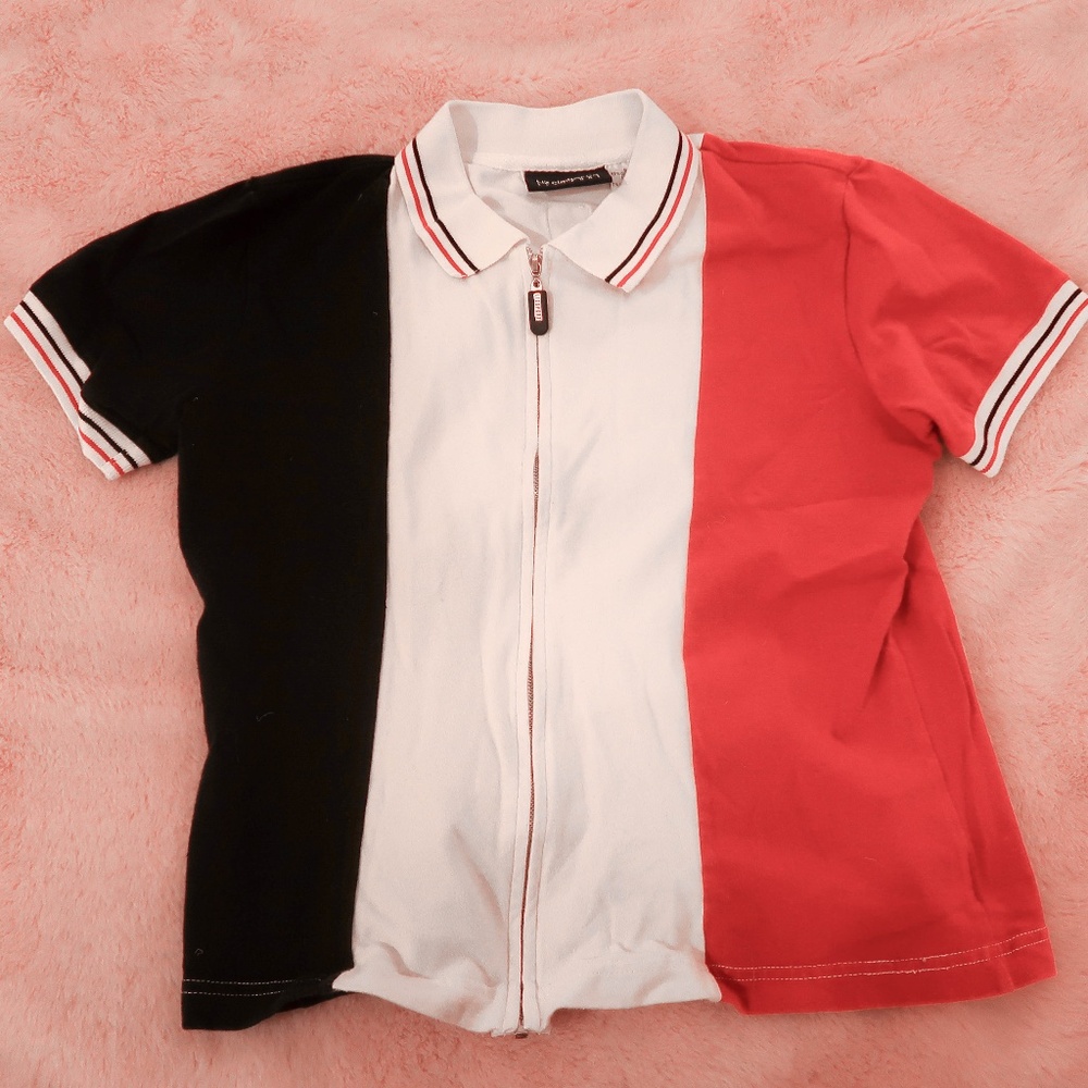Liz Claiborne zip down collared shirt
